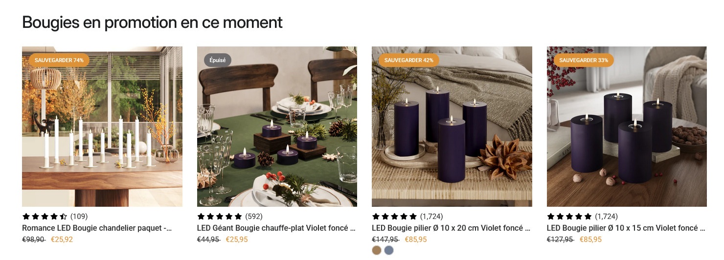 deluxe home art bougies led