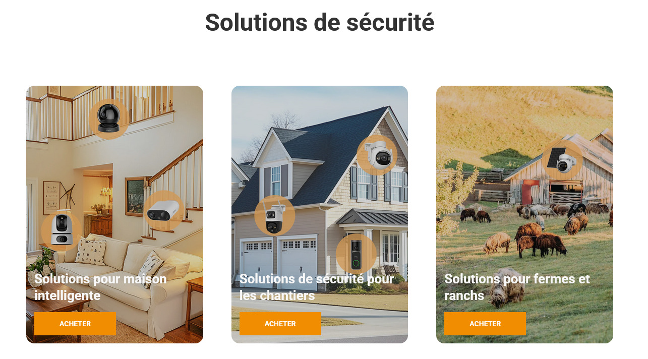 Imou caméras infos produits