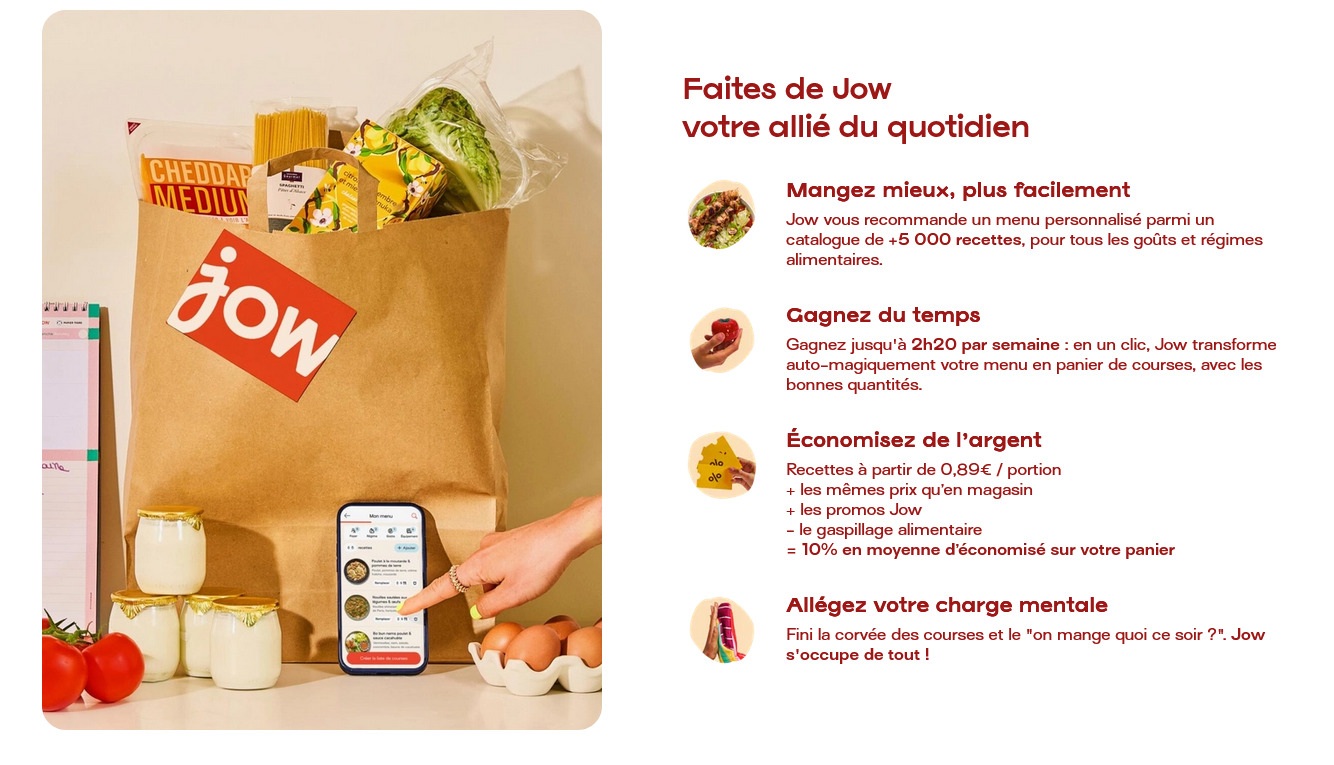 Jow vos courses en 1 minute