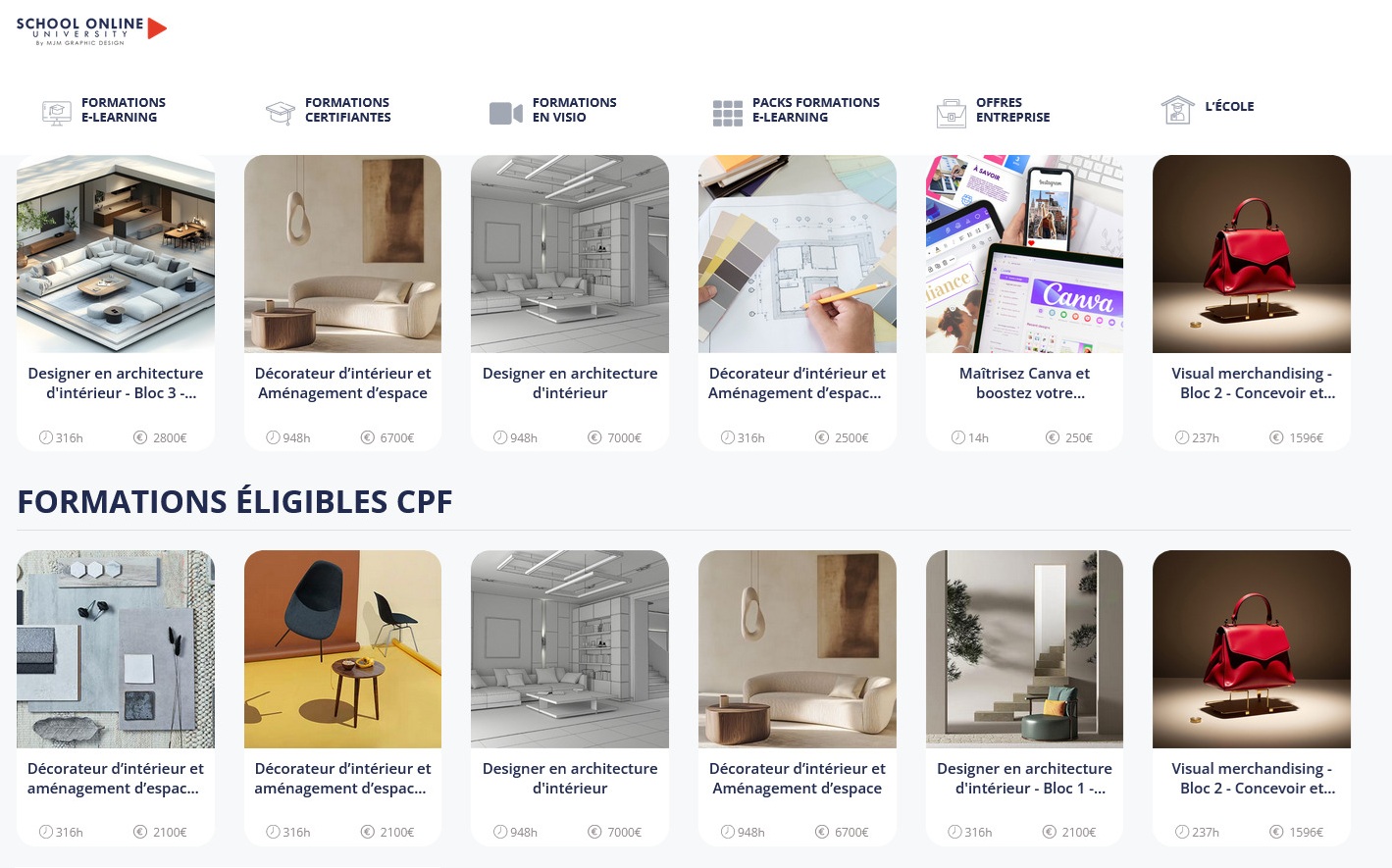 school online formations