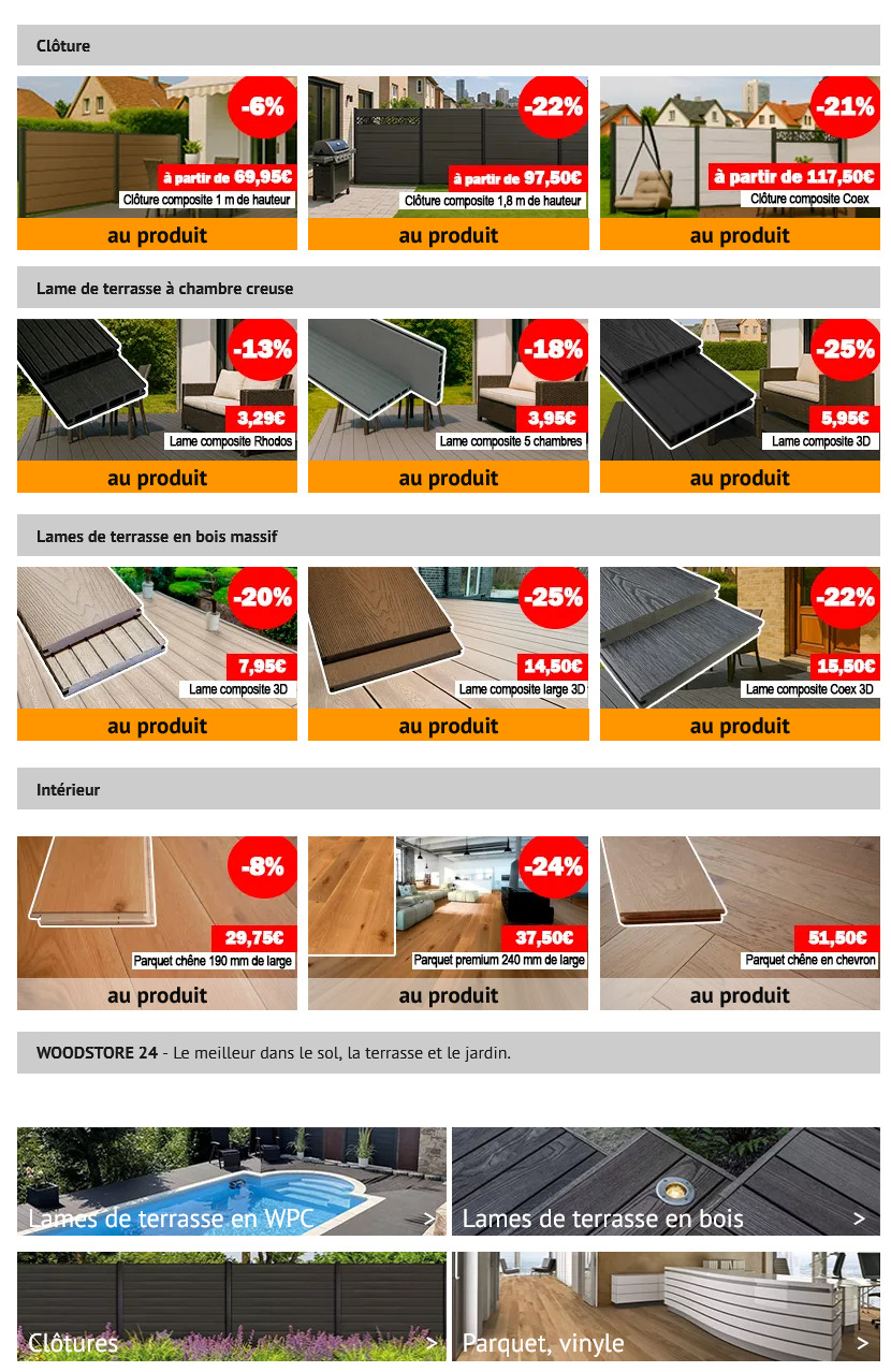 woodstore24 infos produits